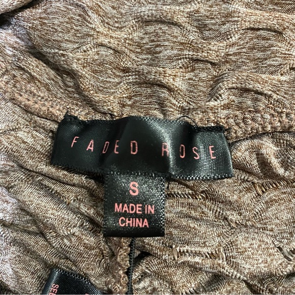 Scrunch Butt Leggings Hide Cellulite Patterned Textured Small Women’s Tan Brown - Picture 10 of 10